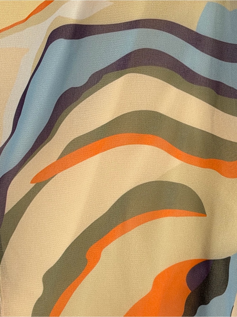Umgee USA Abstract Watercolor Batwing Layered Blouse Top Size Large Flowy Boho - Picture 4 of 4